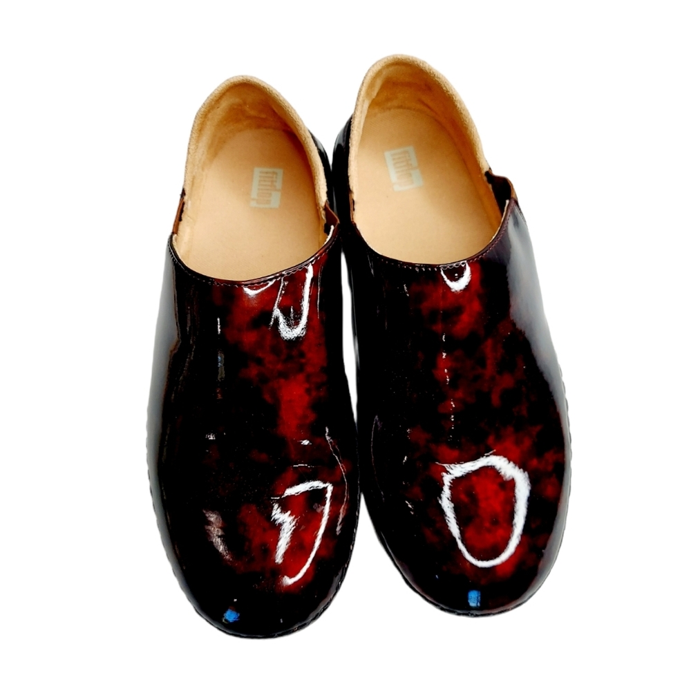FITFLOP Size 8 Superloafer Tortoiseshell Loafer Chocolate Brown Turtle NEW - Picture 2 of 10